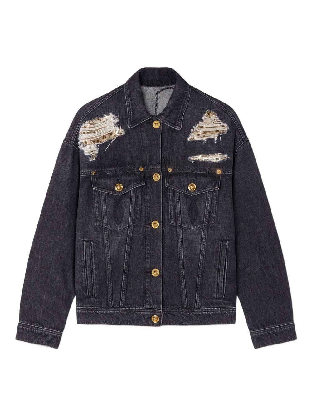 Distressed denim jacket - Blue