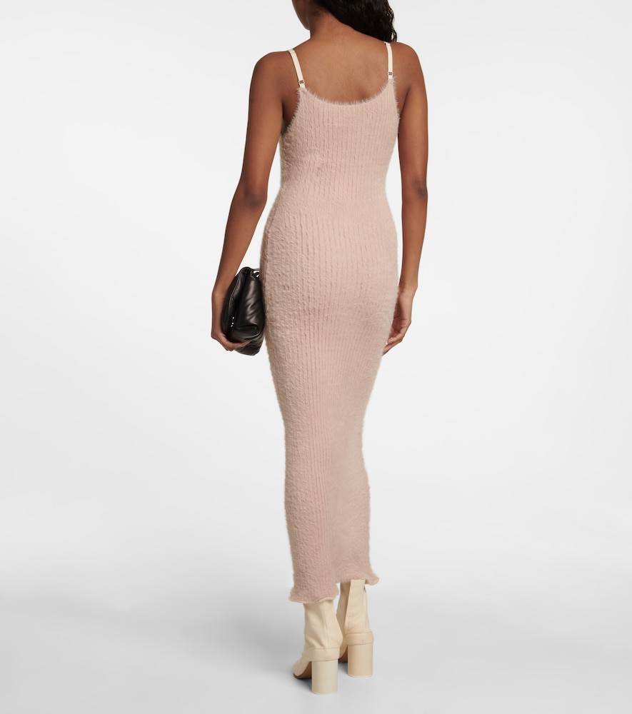 Ribbed-knit midi dress