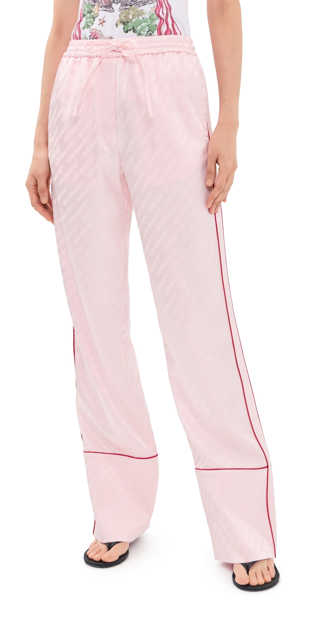 Satin Pajama Pants Soft Pink