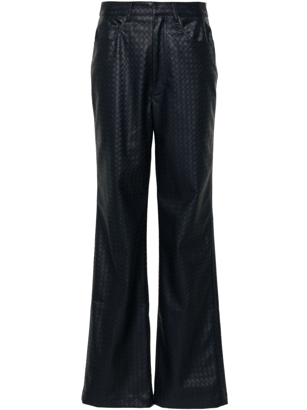 Braided straight-leg trousers - Blue