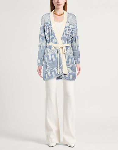 Momoní Woman Cardigan Sky blue Size S Cotton