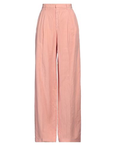 Roÿ Roger's Woman Pants Salmon pink Size 25 Lyocell, Linen, Cotton