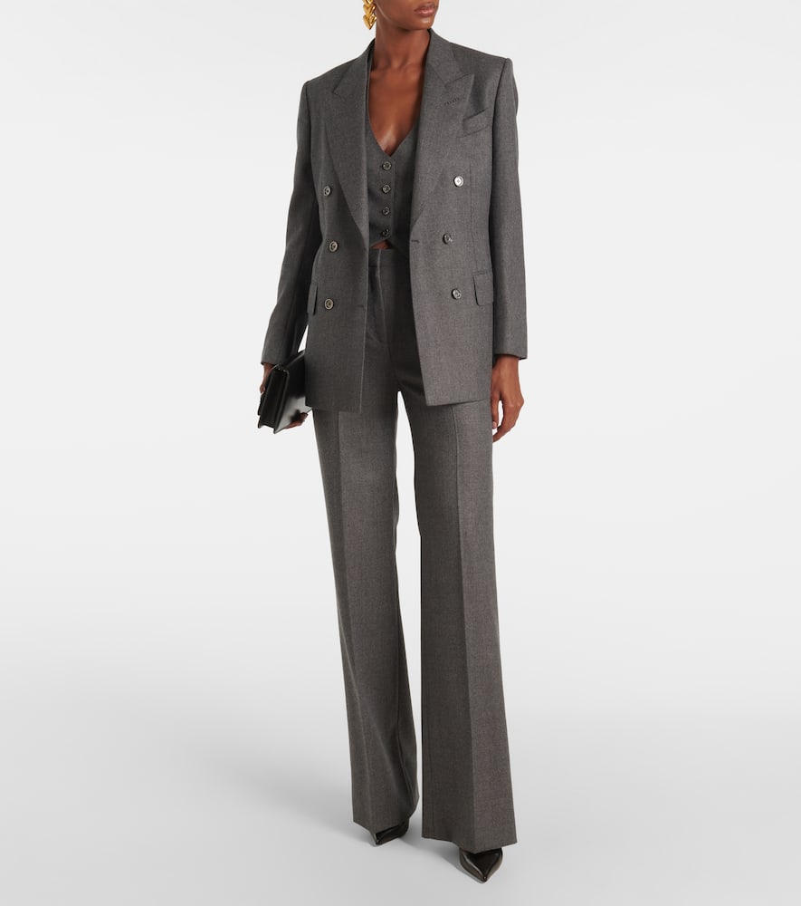 Wool twill vest