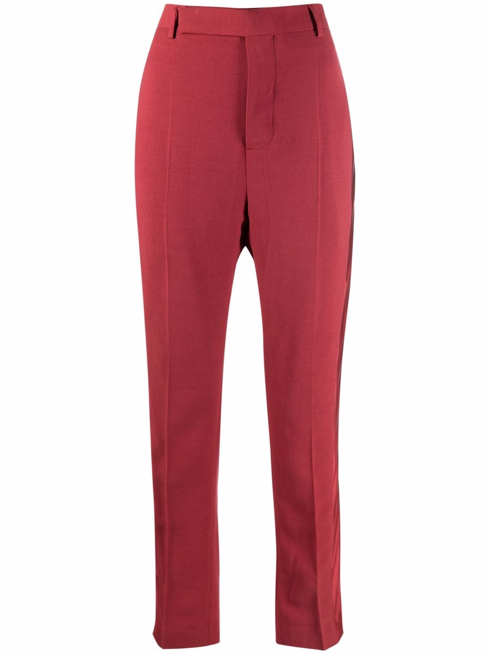 Satin trim trousers - Red