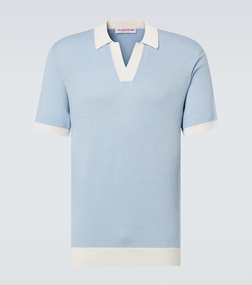 Horton wool and cotton polo shirt