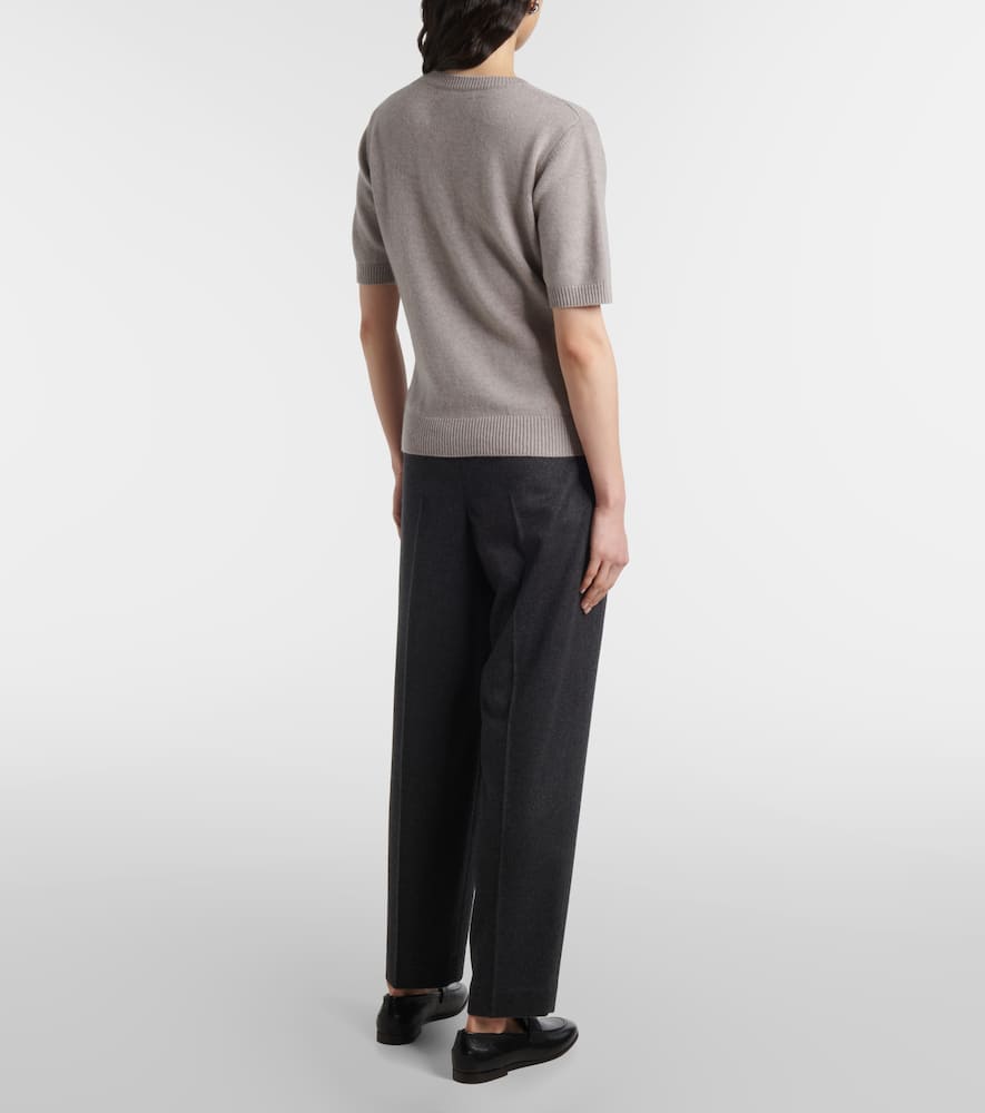 Lura knitted cashmere T-shirt