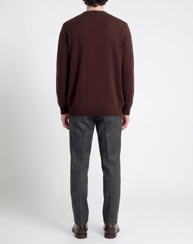 Man Sweater Chocolate brown Size 3XL Wool, Viscose, Nylon, Cashmere