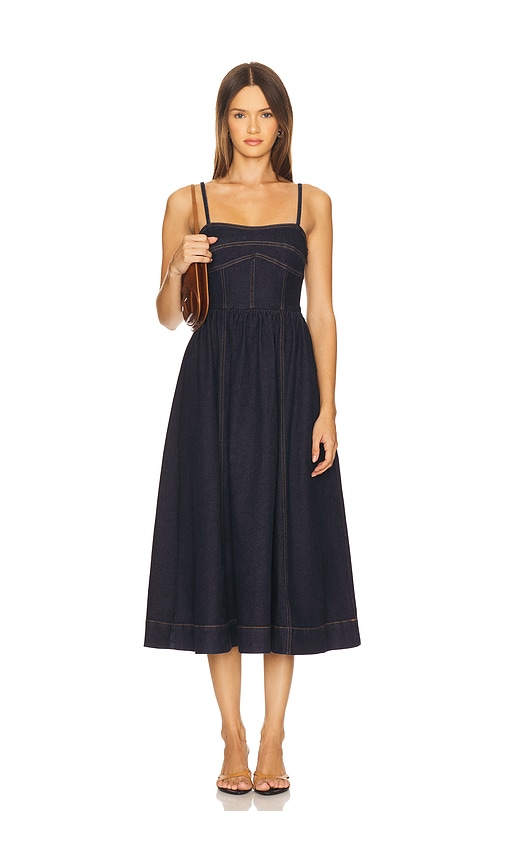 Susana Monaco MIDI-KLEID in Blue. Größe 6. Also in