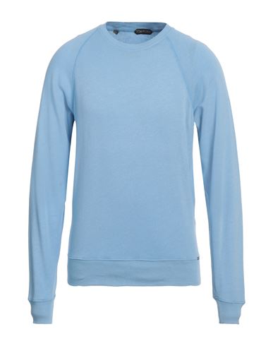 Tom Ford Man Sweatshirt Light blue Size 36 Cotton, Acrylic