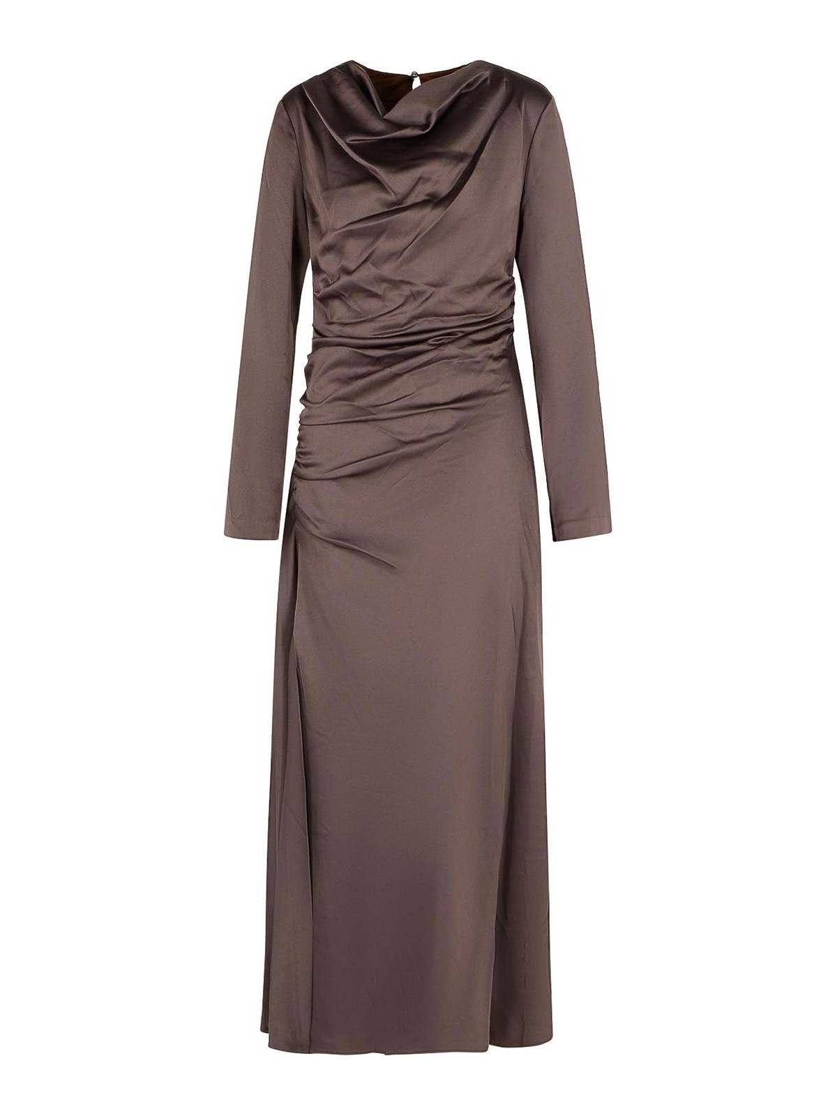 Odessa Dress In Chocolate Acetate Blend