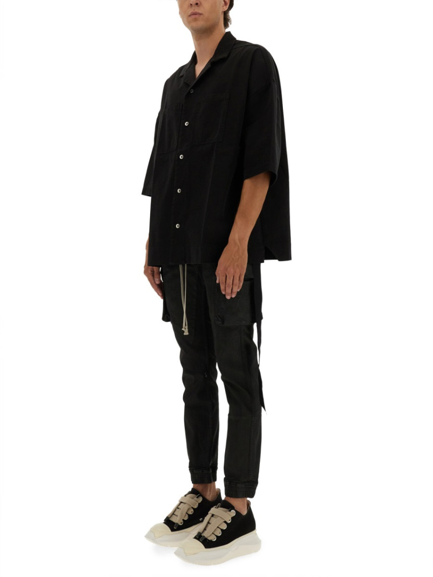 Black Oversized Solid Shirt