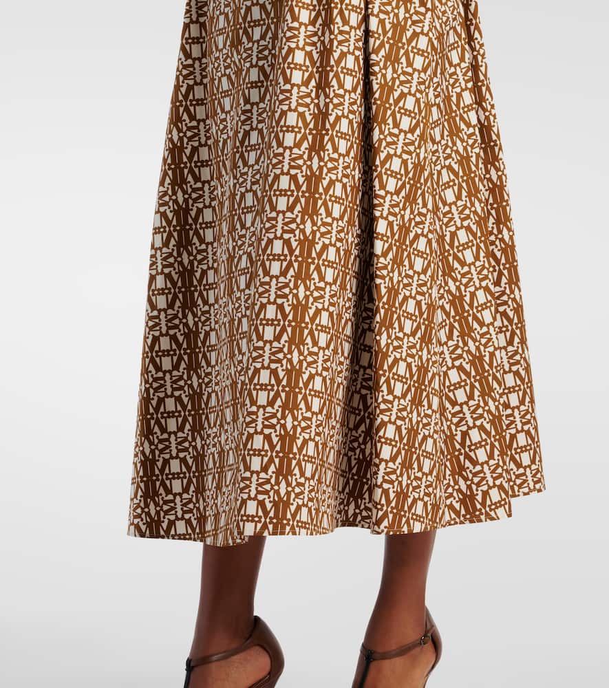 Luxgi belted printed cotton maxi dress