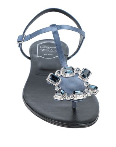 Woman Thong sandal Azure Size 4.5 Textile fibers