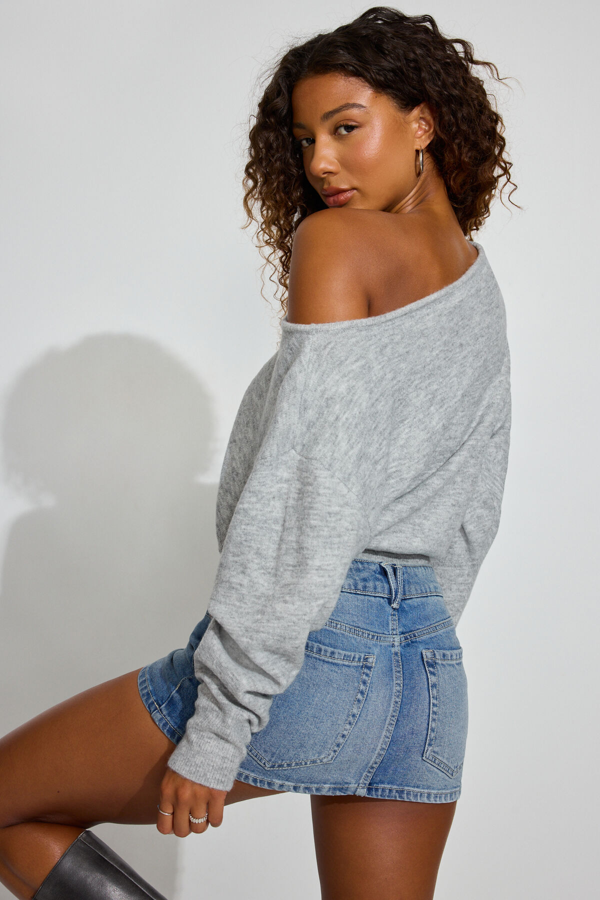 Rory Relaxed Off Shoulder Sweater