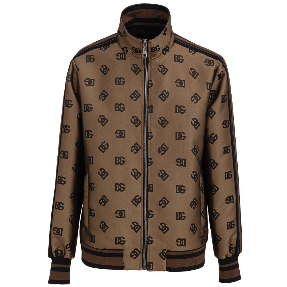 Logo-Embroidered Shell Jacket — Bronze
