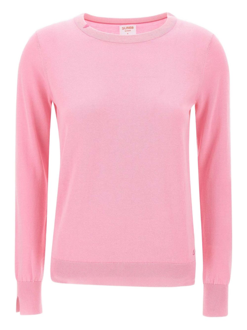Cotton crew-neck sweater - Pink