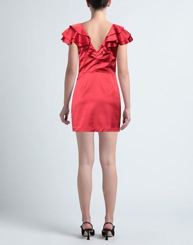 Woman Mini dress Red Size 2 Polyester, Elastane