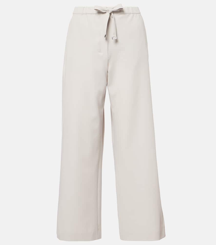 Argenta virgin wool crêpe wide-leg pants