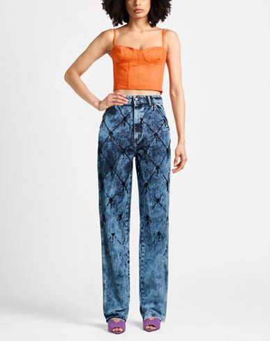 Des_phemmes Woman Jeans Blue Size 10 Cotton, Elastane
