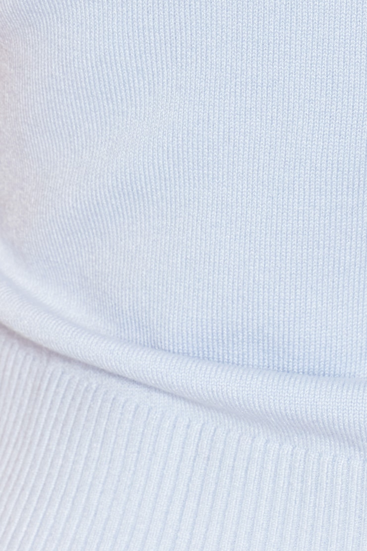Cropped Button Up Top - Blue - Women Clothing