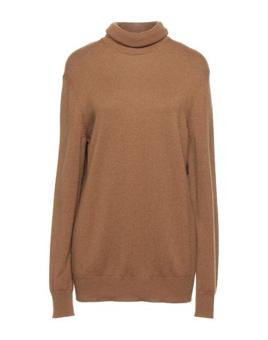 Woman Turtleneck Camel Size 6 Cashmere