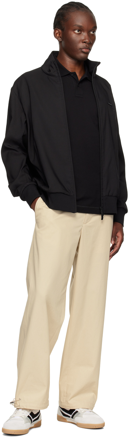 Moncler Black Logo Patch Polo