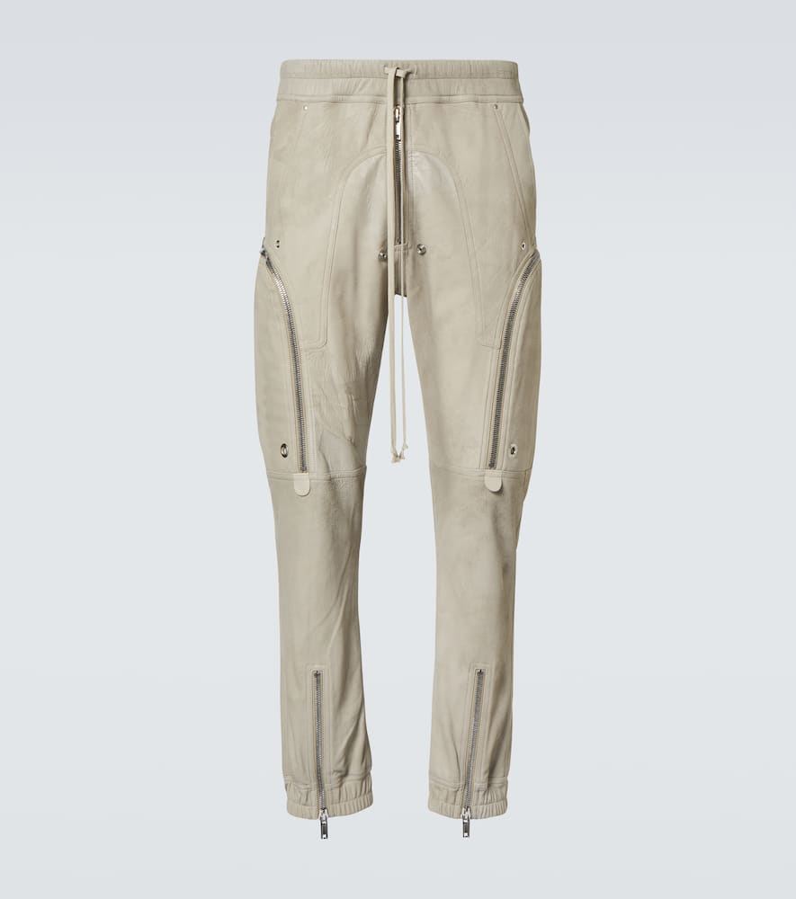 Leather cargo pants
