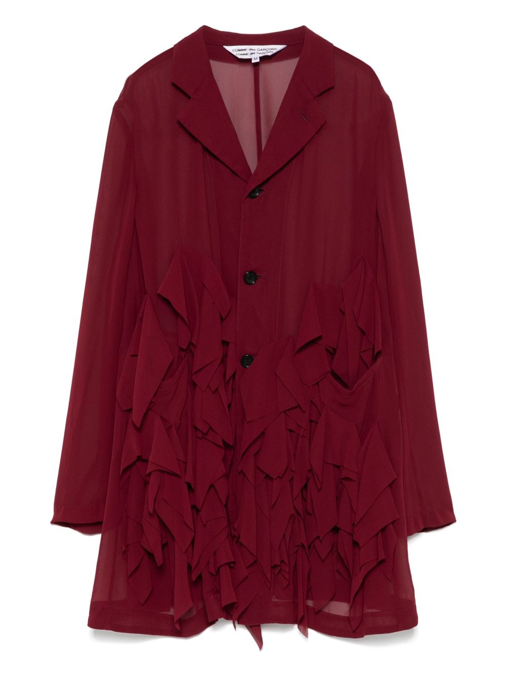Comme Des Garçons Comme Des Garçons ruffled jacket - Red