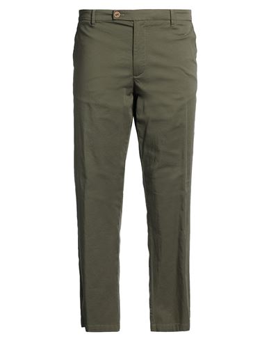 Man Pants Military green Size 44 Cotton, Elastane
