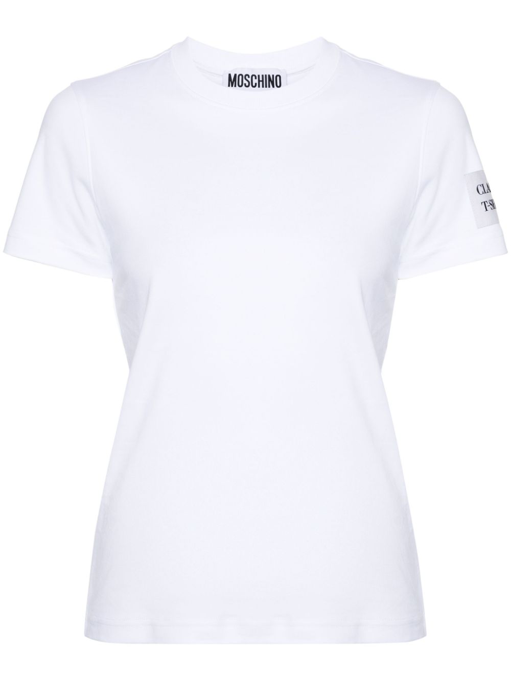 Logo-embroidered cotton T-shirt - White