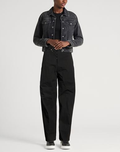 Woman Pants Black Size M Cotton