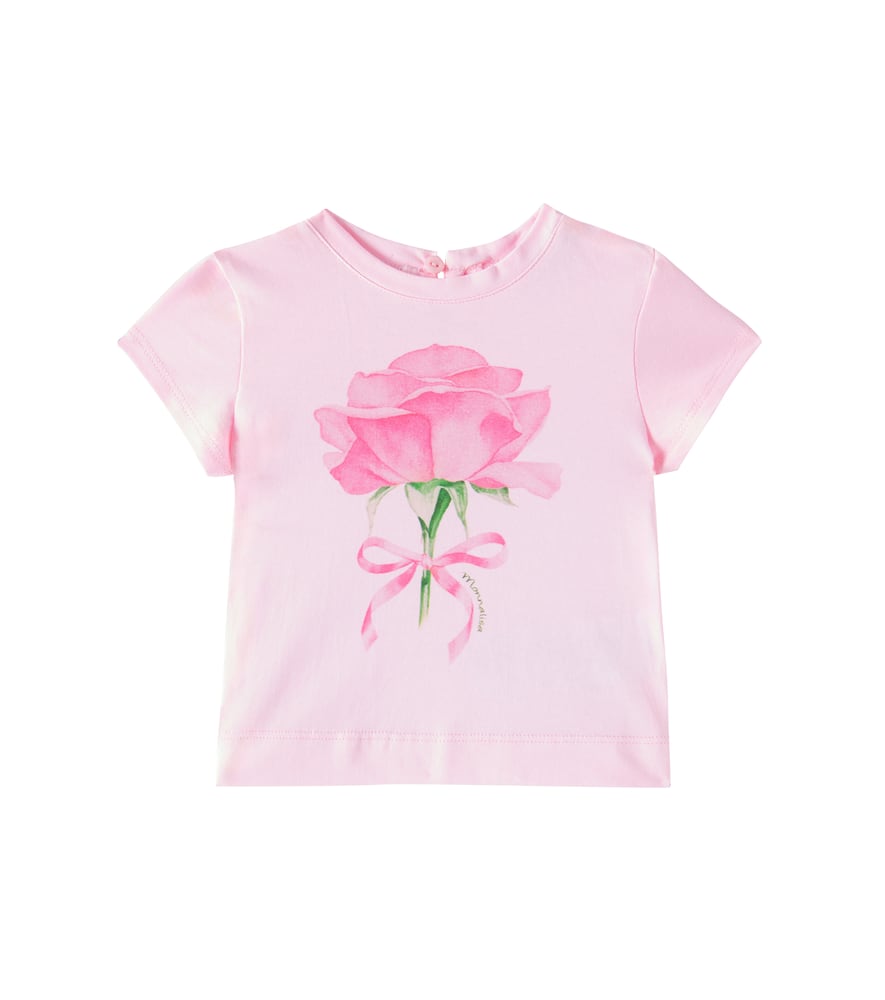 Monnalisa Baby floral cotton jersey T-shirt