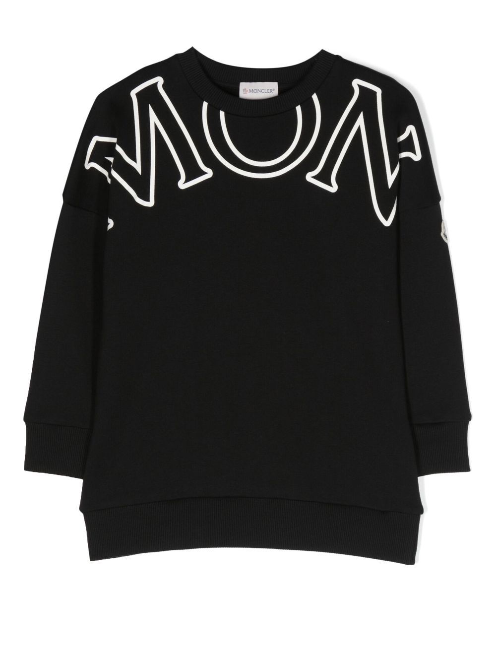 Logo-print sweatshirt dress - Black