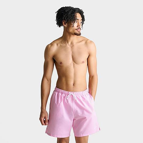 Men's Swim Breaker Ripple Brief-Lined 7" Volley Shorts in Pink Glow