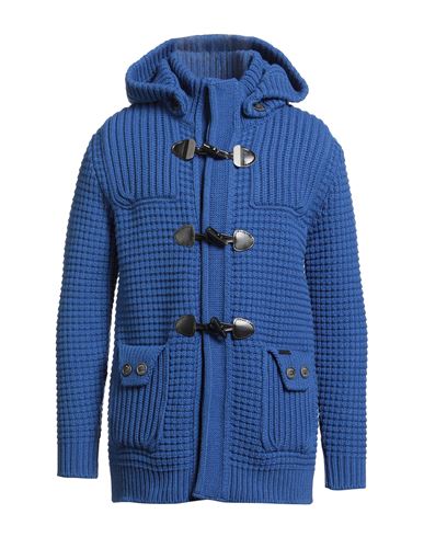 Man Coat Bright blue Size M Wool, Polyamide