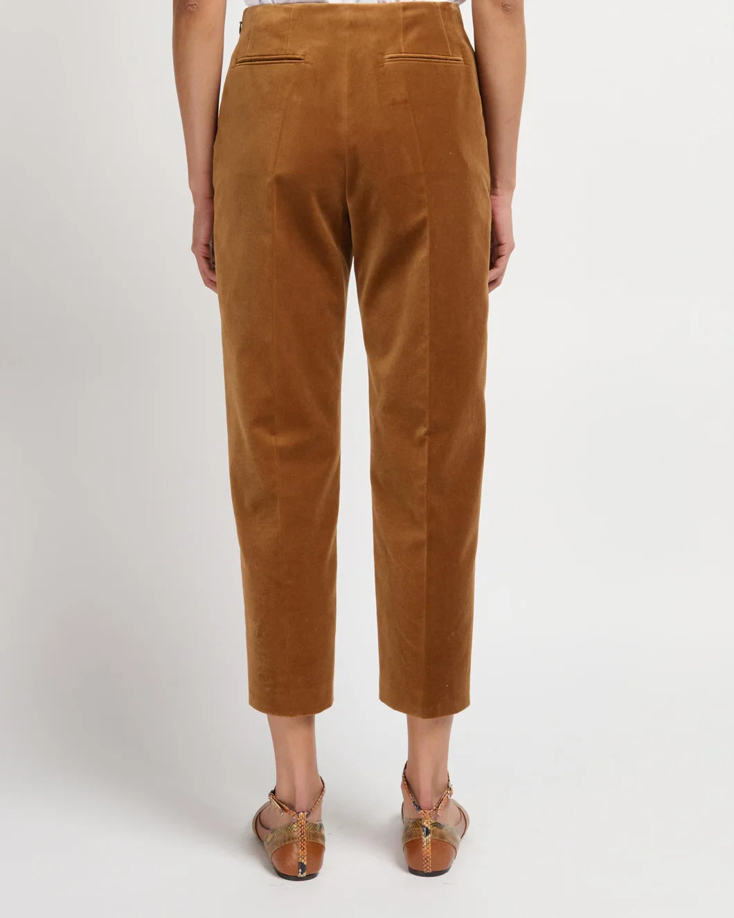 Cotton Velvet Straight Leg Pants