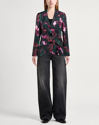 Woman Blazer Black Size 10 Polyester