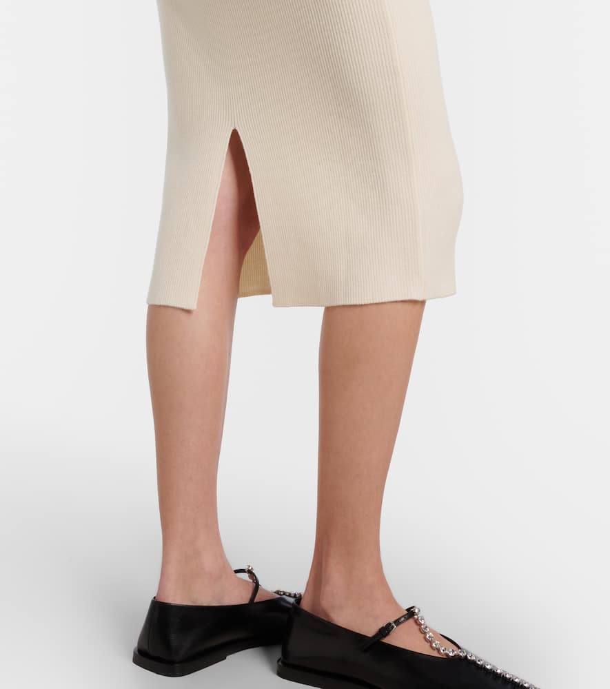 Knitted wool midi dress