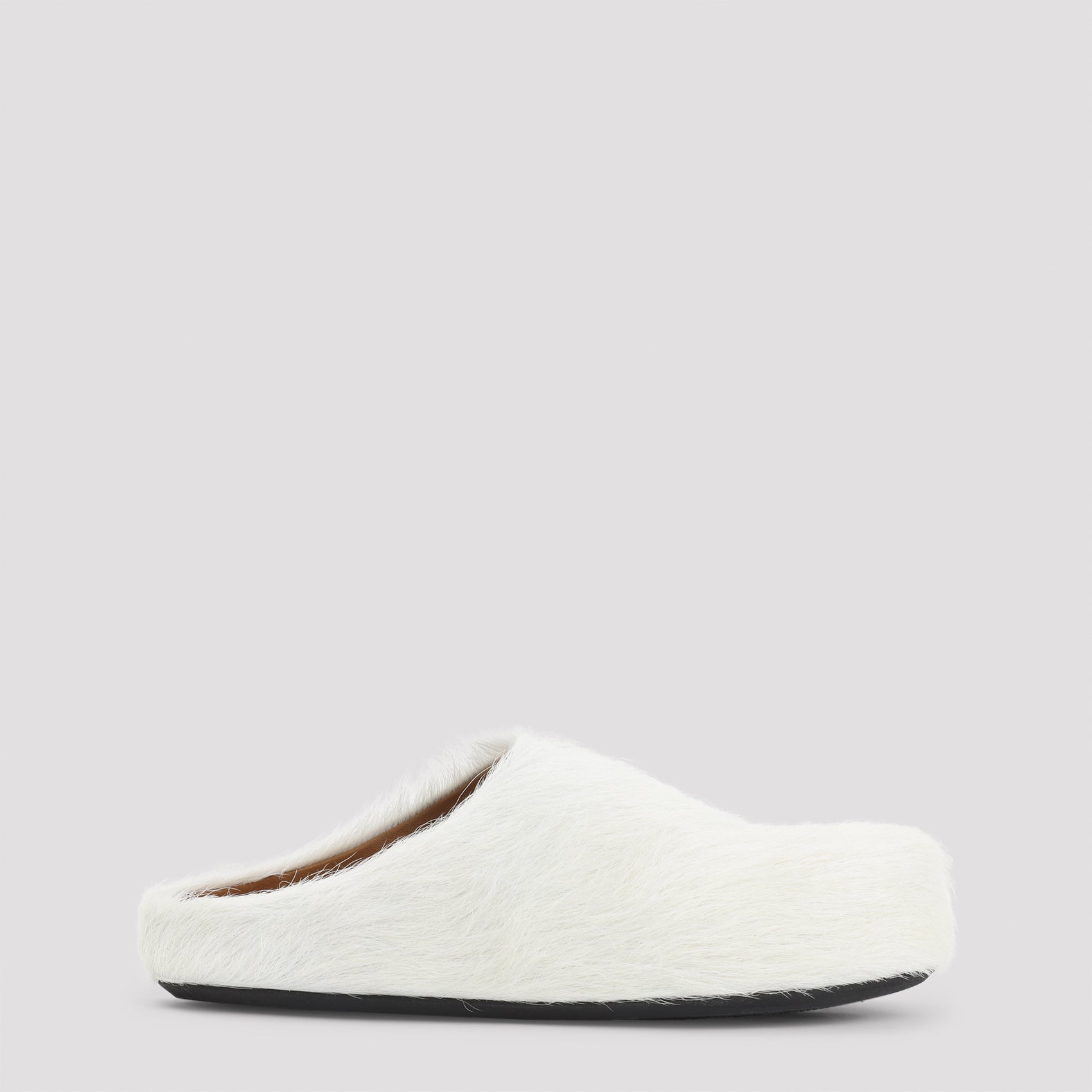 Long Hair Calfskin Fussbett Sabot