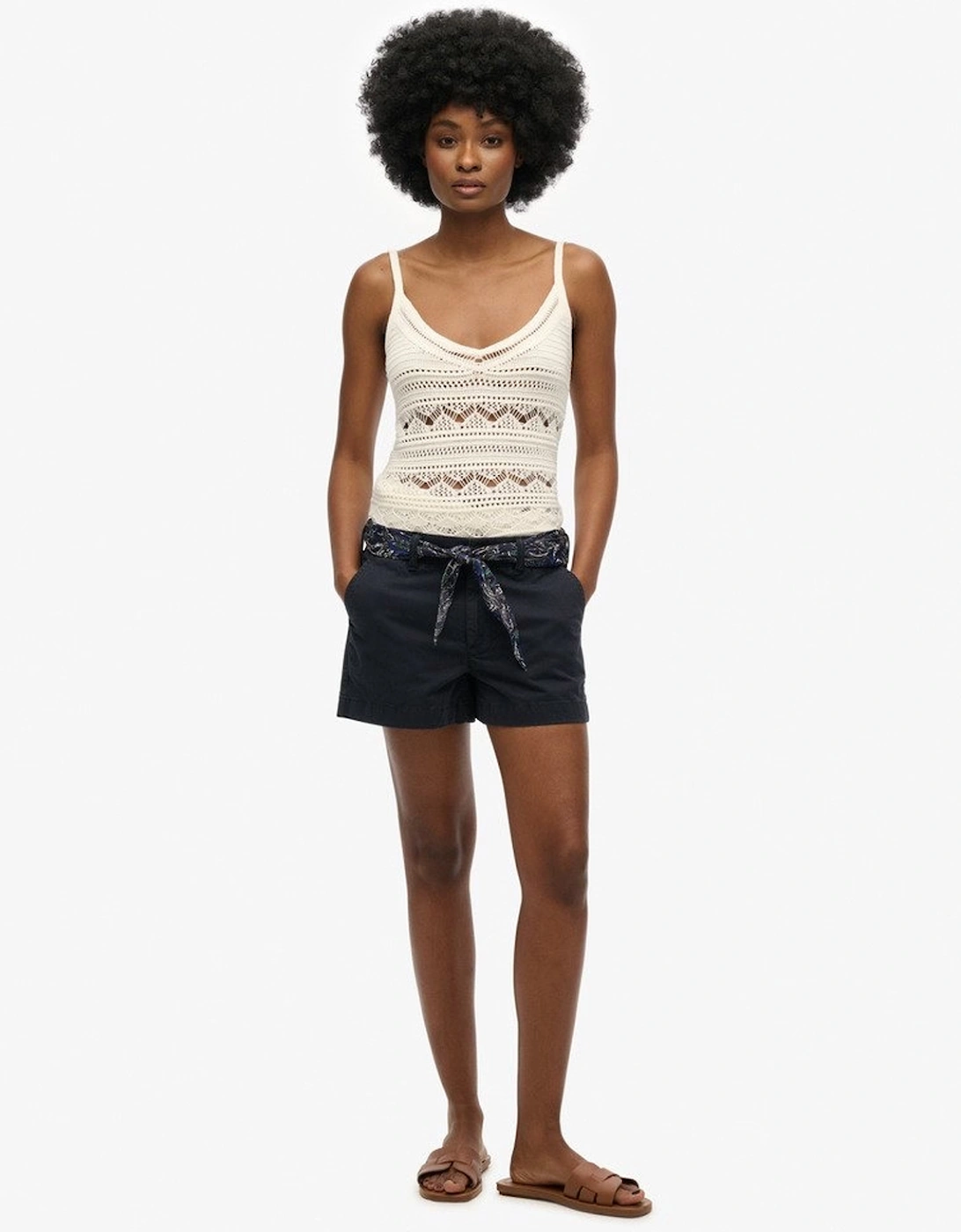Women's Superdry Women's Classic Chino Short Eclipse Navy - Size: 10