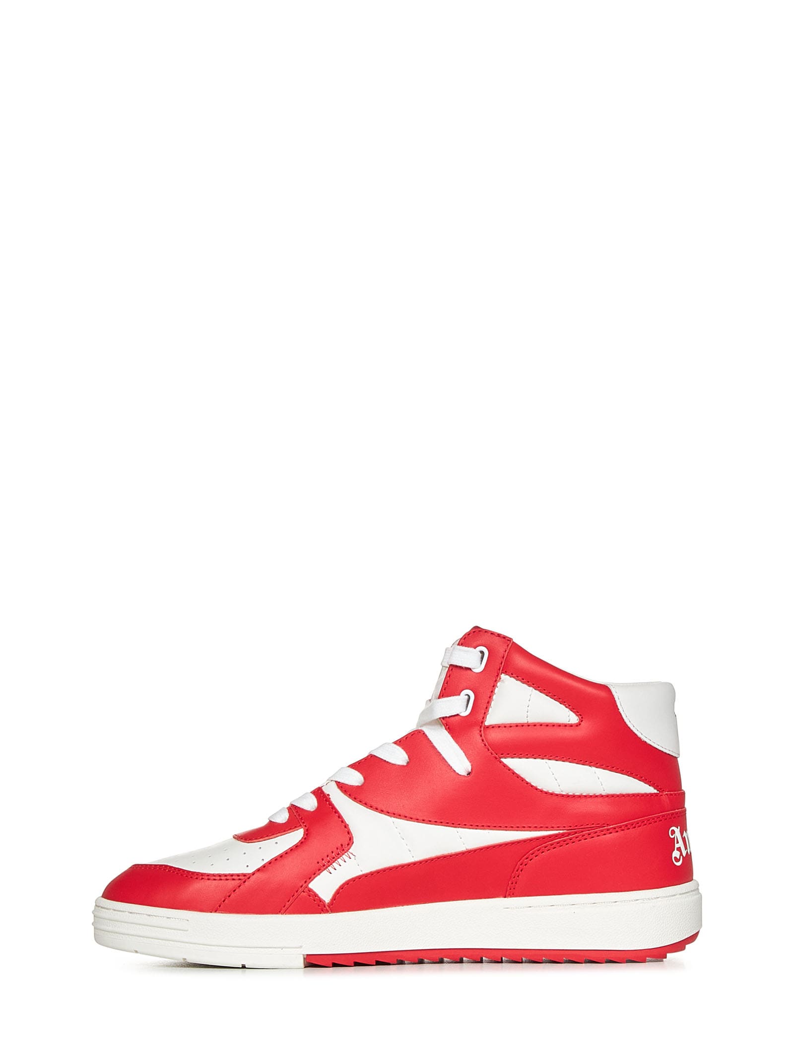 University high-top leather sneakers - White