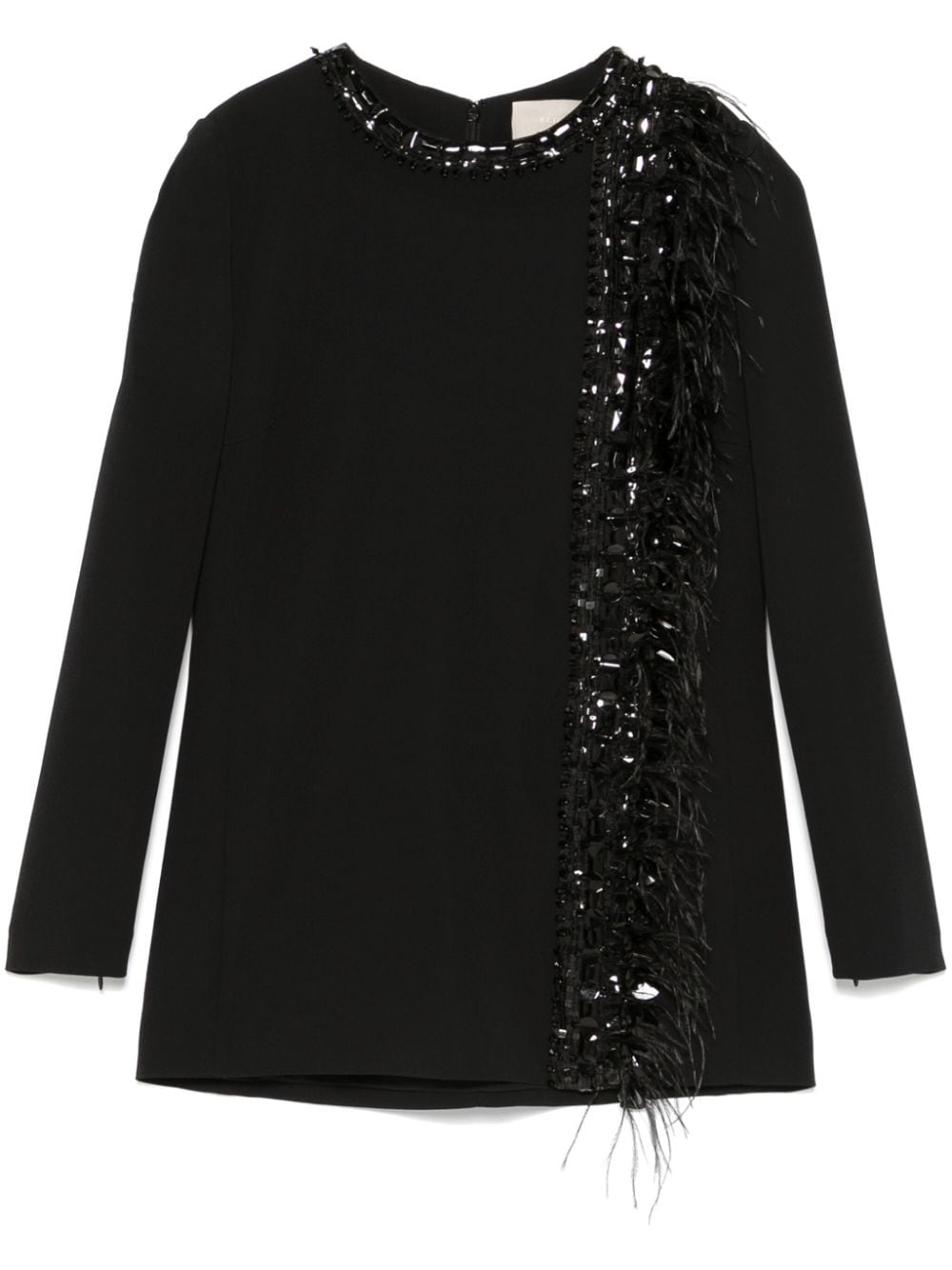 Embroidered cady blouse - Black