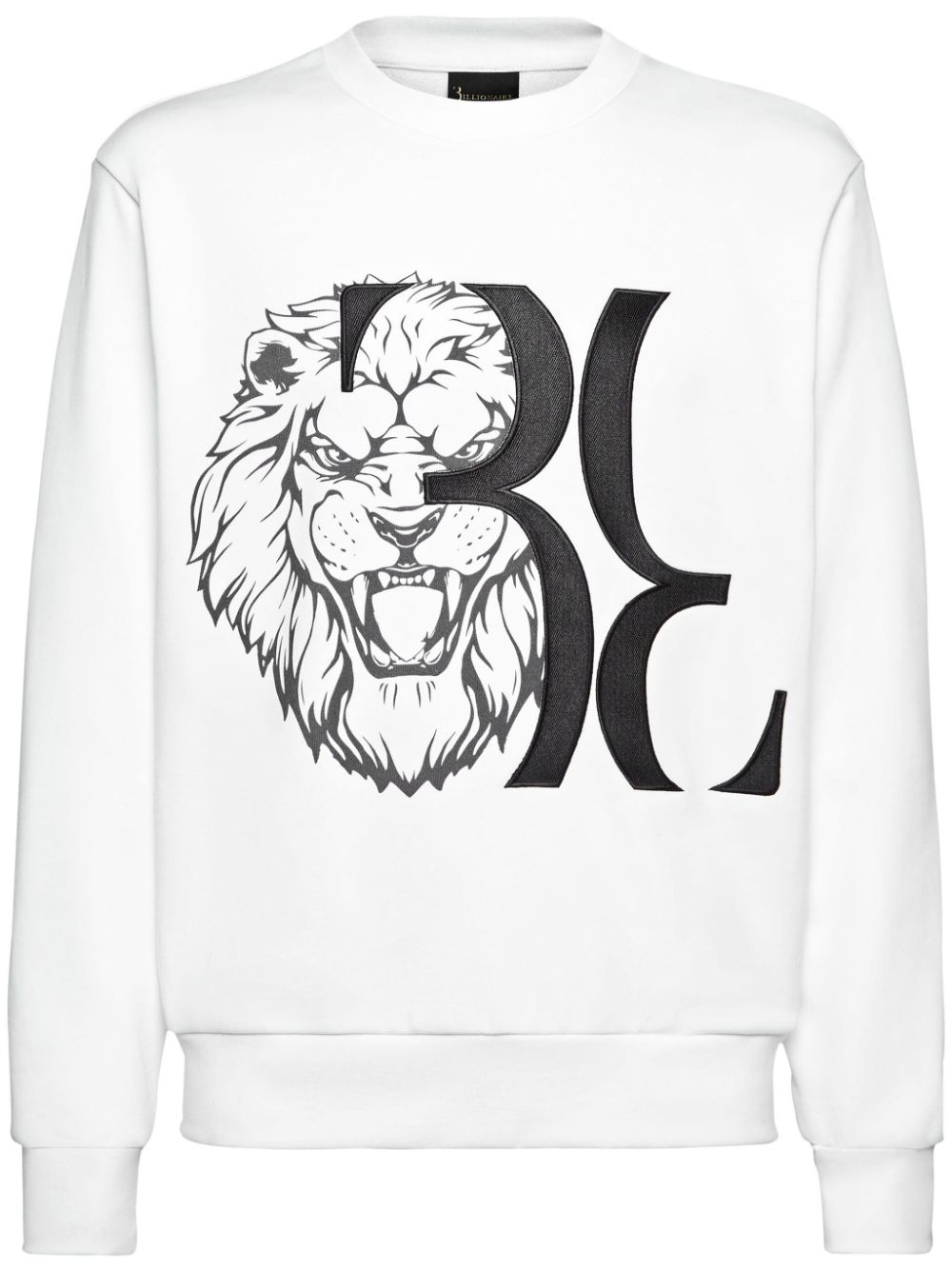 Lion-print cotton sweatshirt - Black