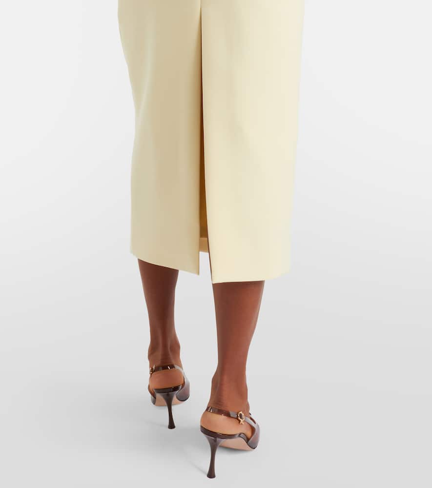 Draped crêpe cocktail dress