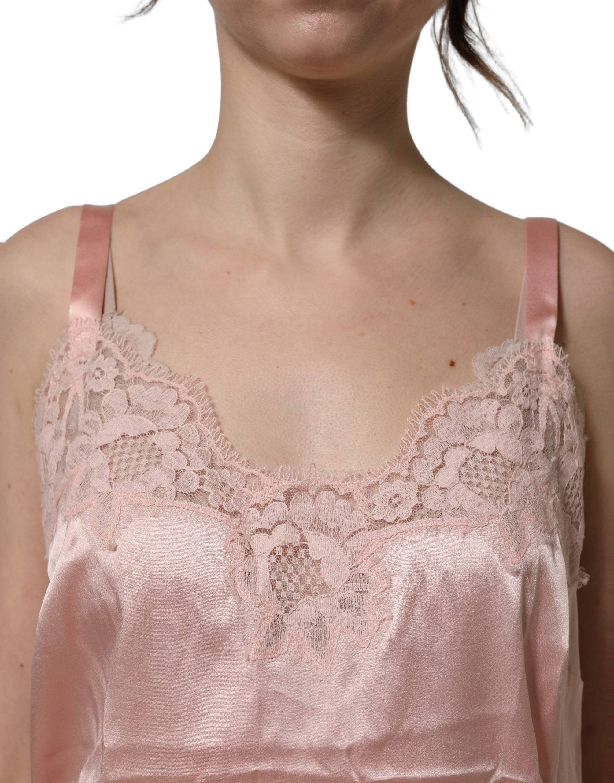 Floral Lace Tank Top — Pink