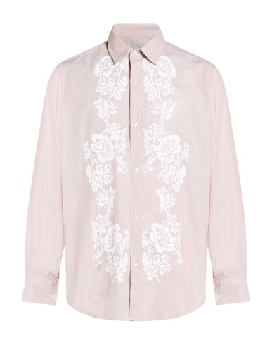 Man Shirt Beige Size L Cotton