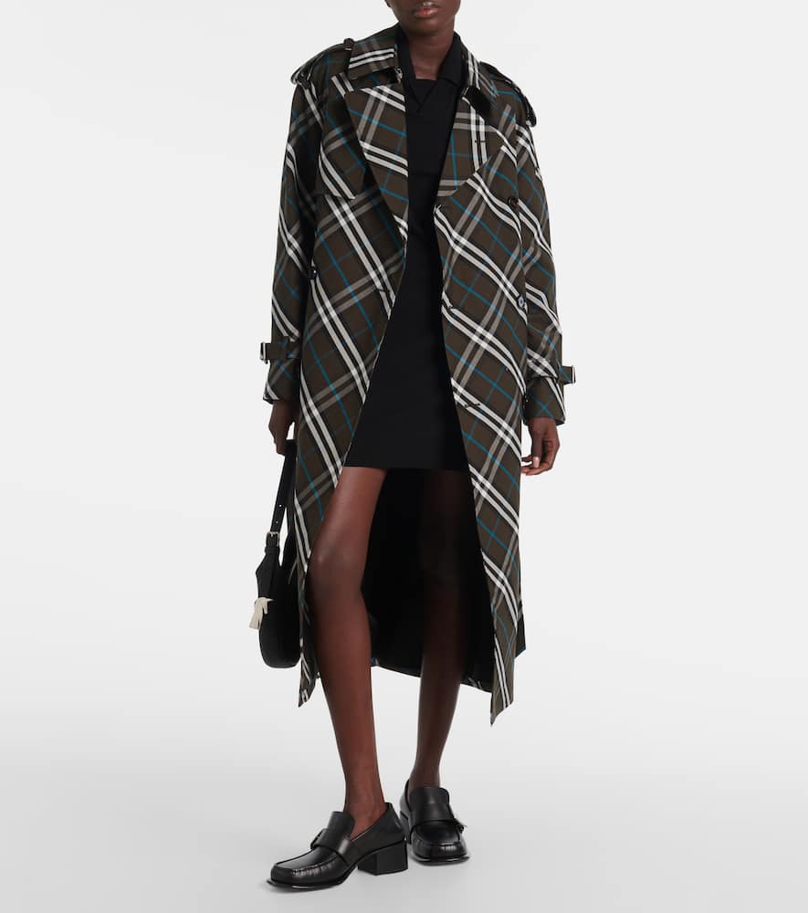 Check trench coat