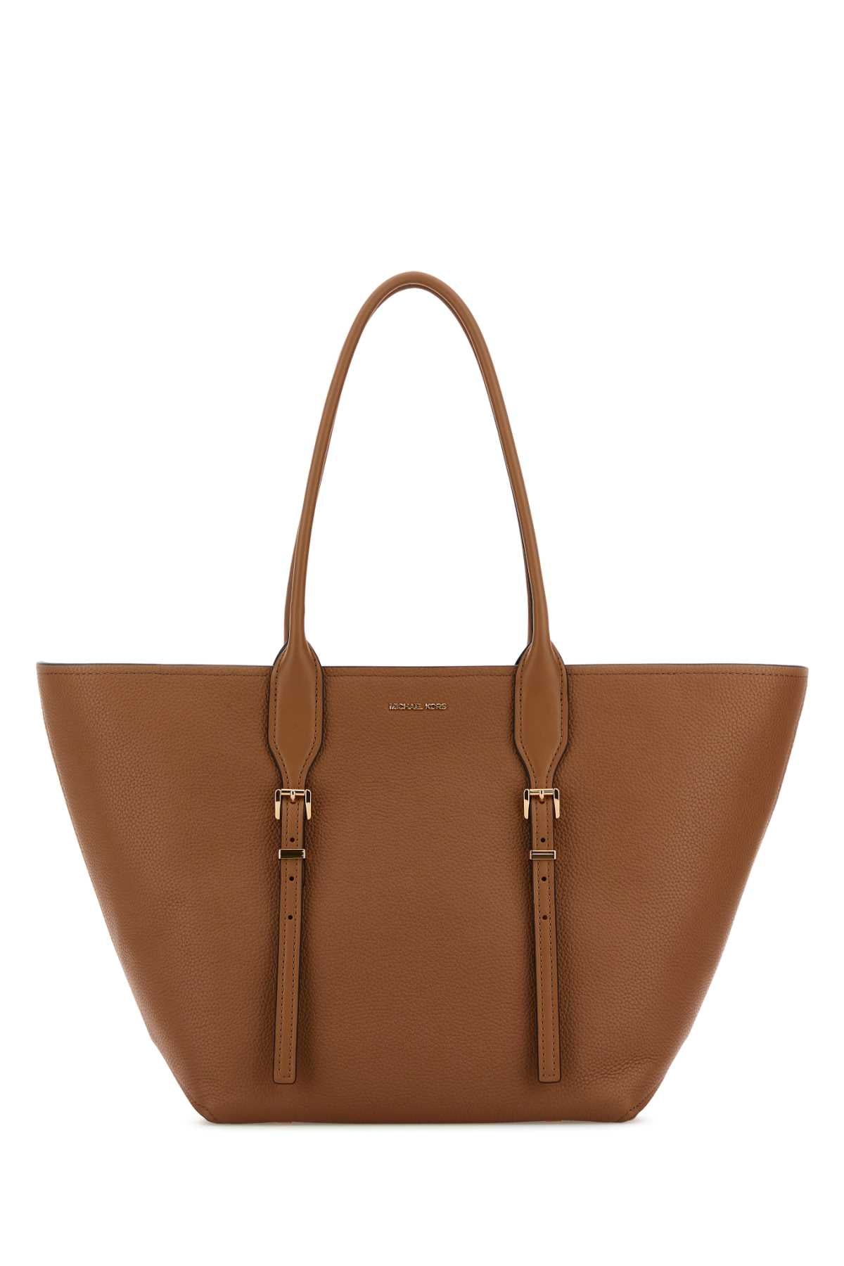 Buckle Tote Bag — Brown