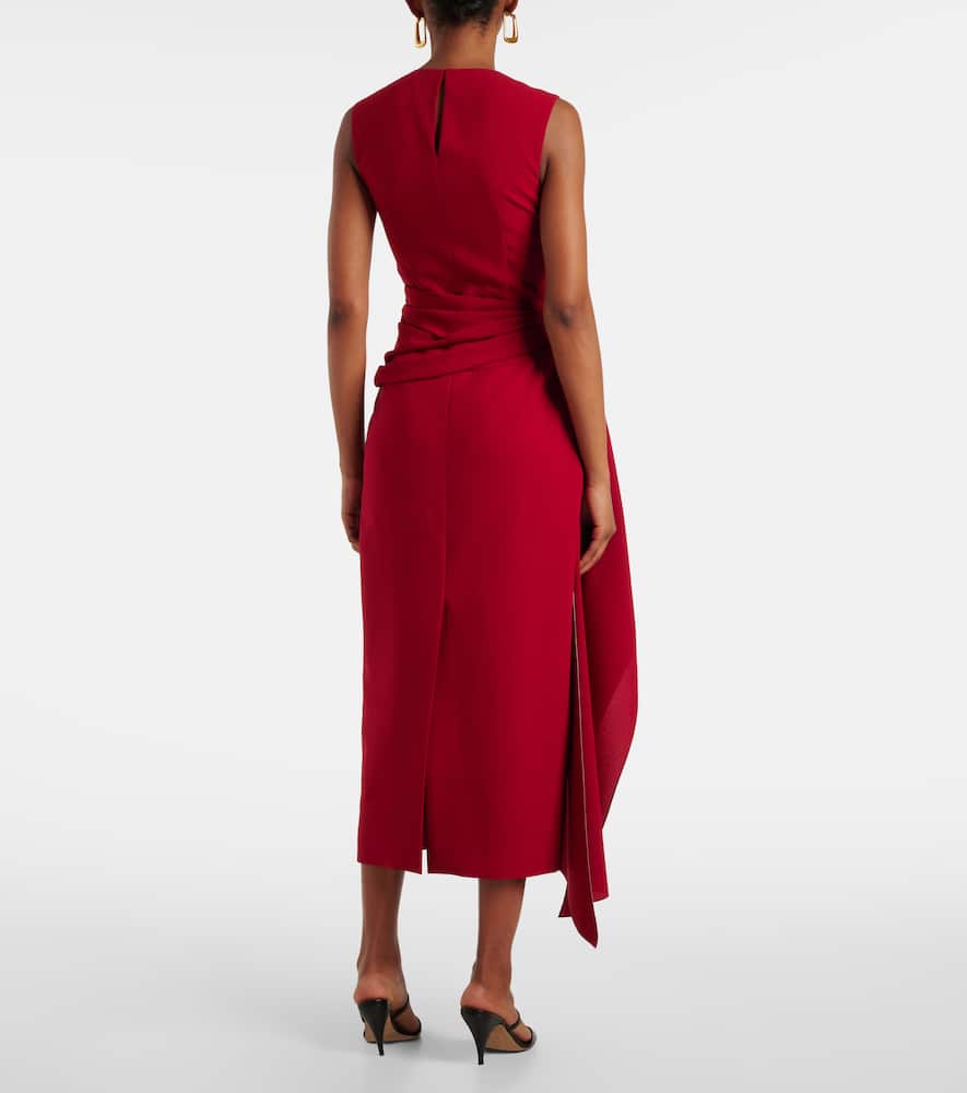 Elham draped crêpe midi dress