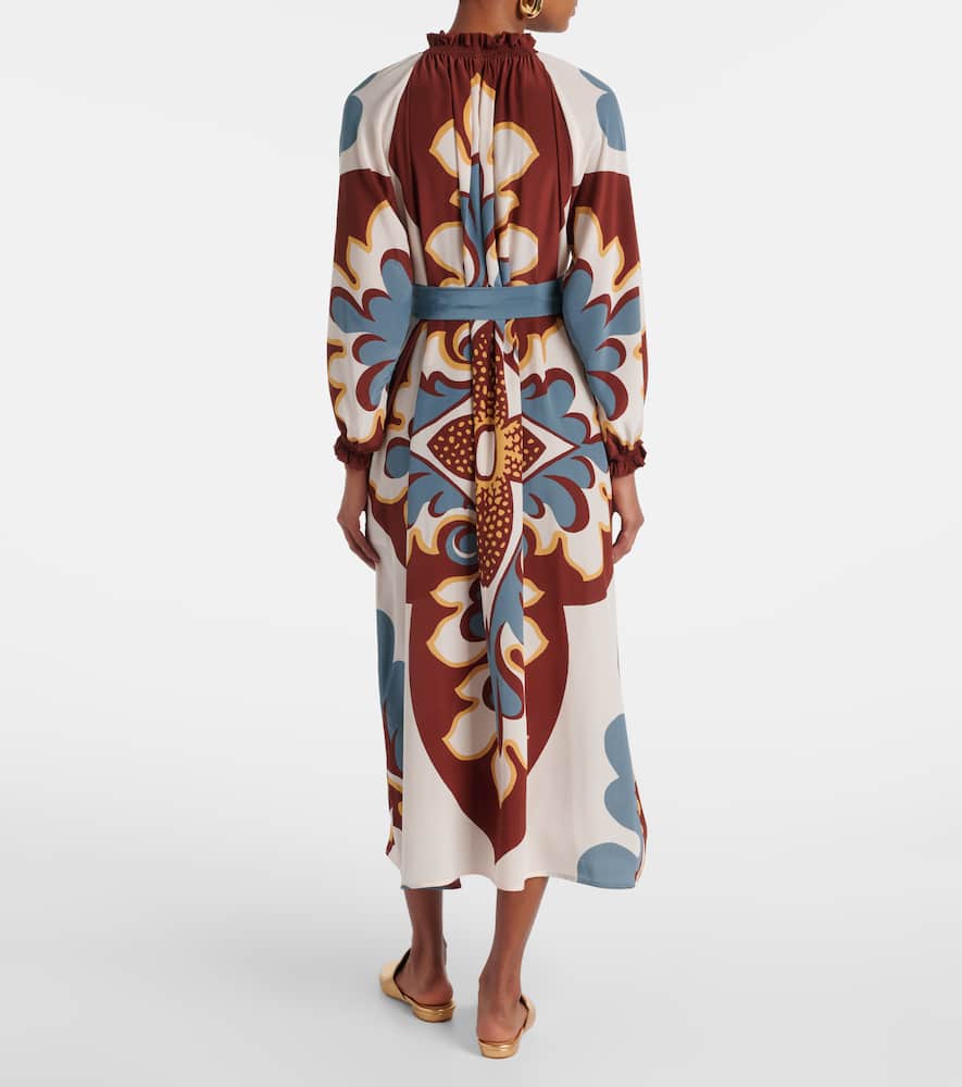 Cerere silk crêpe de chine midi dress